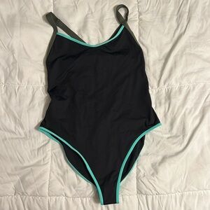 L space high cut one piece swimsuit